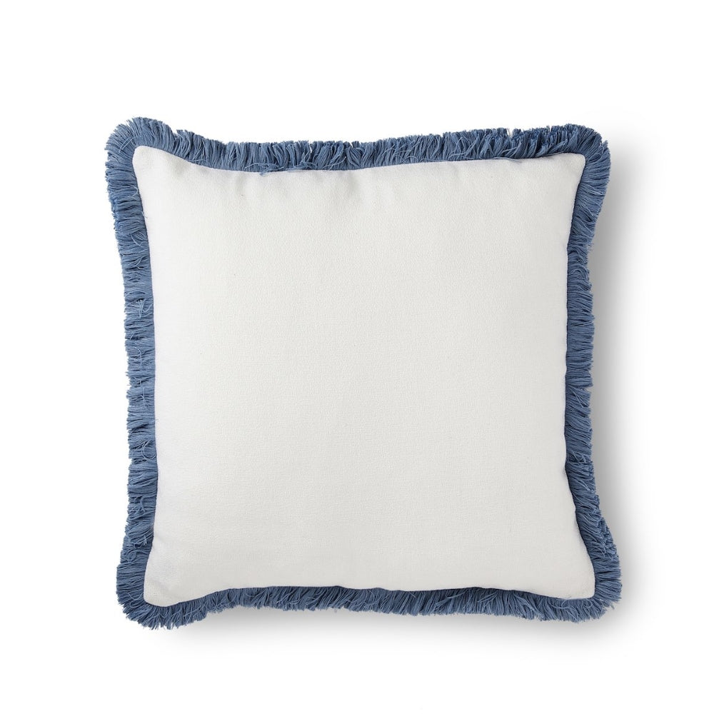 Blue Fringe Cushion 50x50cm