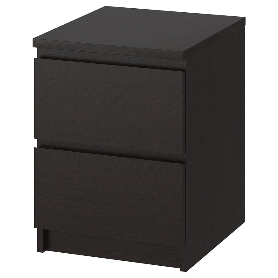 MALM Chest of 2 drawers - Black-brown, 40x55 cm