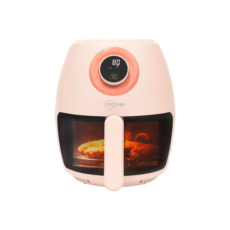 Mayer 3.5L Digital Glass Air Fryer MMGAF350D - Peach Orange