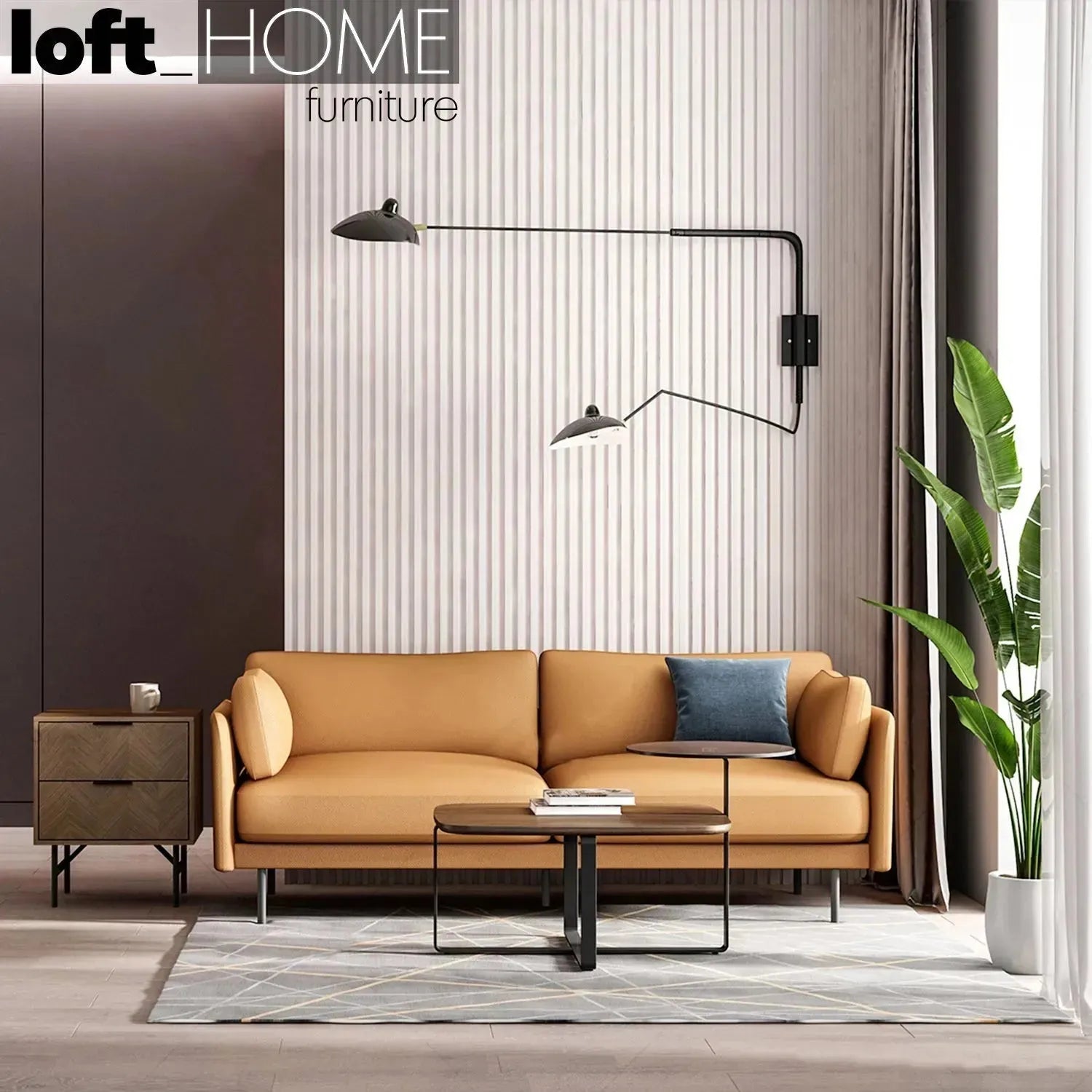 Modern Microfiber Leather 3 Seater Sofa MIRO - 01-C7468-1