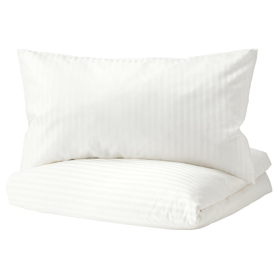 NATTJASMIN Duvet Cover and Pillowcase - White, 150x200/50x80 cm
