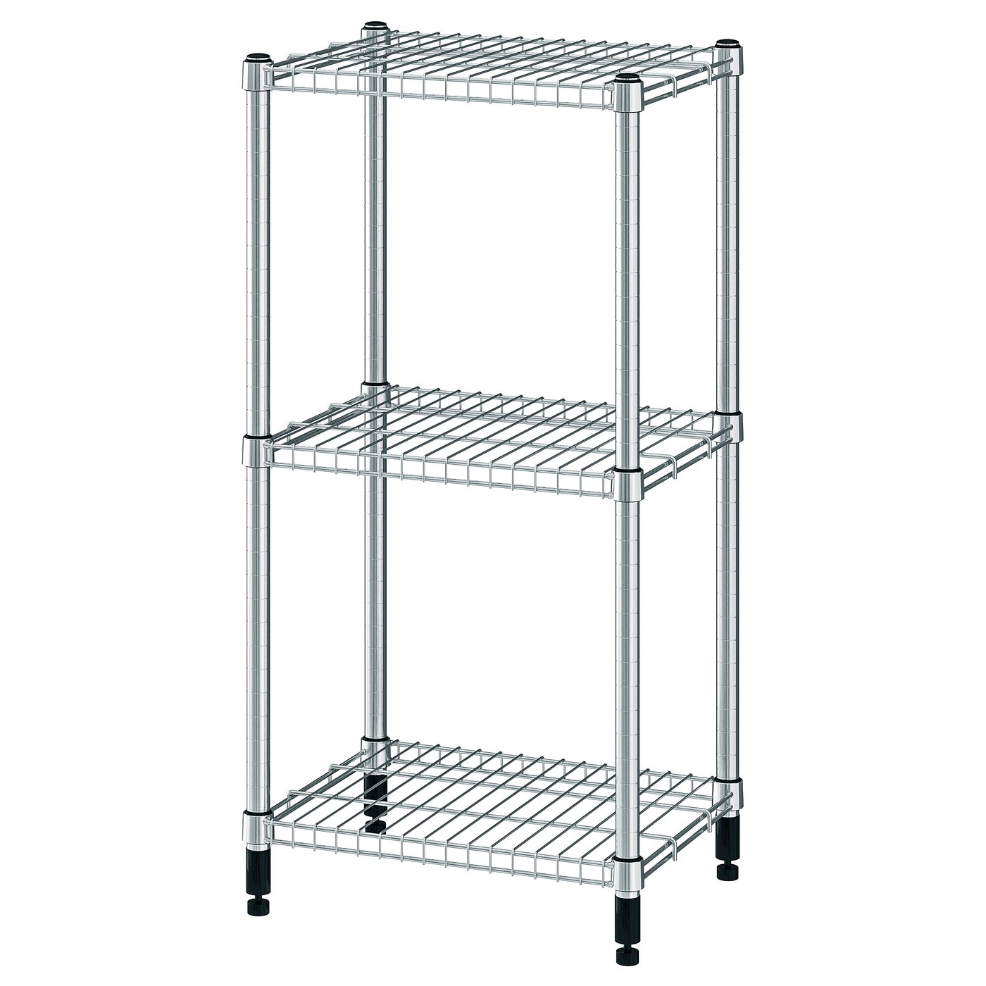 OMAR Shelving Unit - Galvanised, 46x36x94 cm