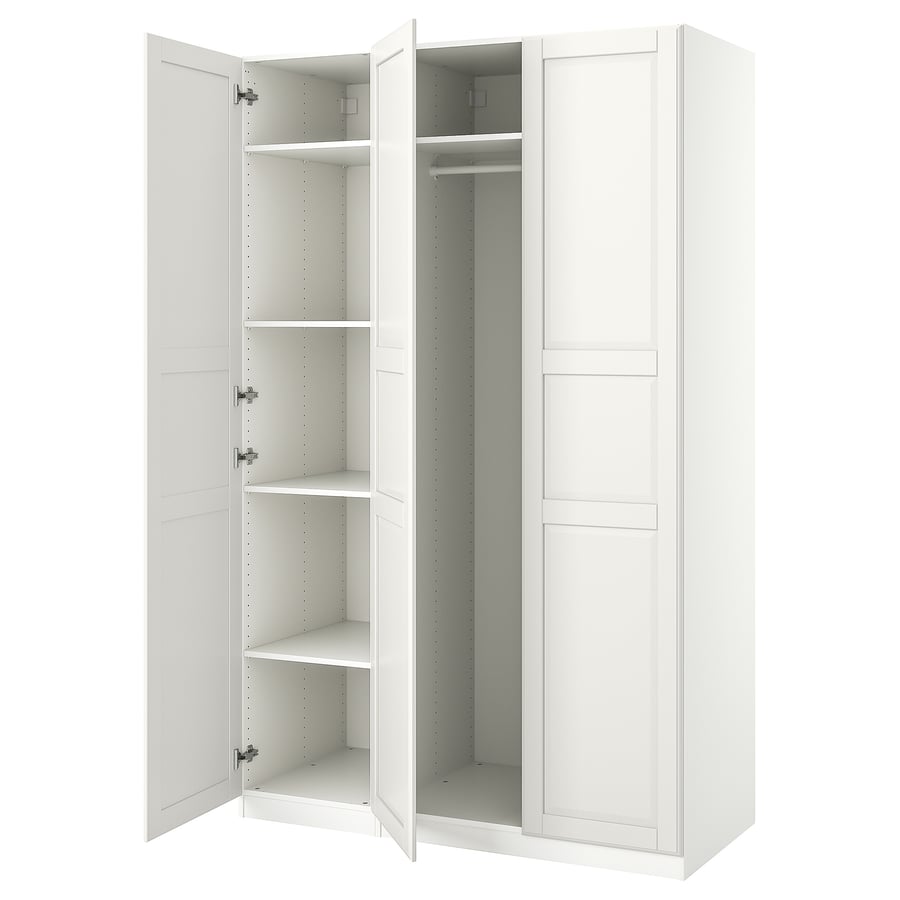 PAX / TYSSEDAL Wardrobe combination, white/white, 150x60x236 cm