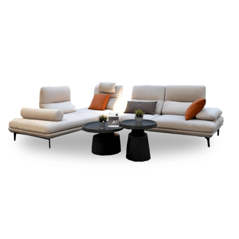 Daniels Sofa - Porcelain Stone (3-Seater Chaise)