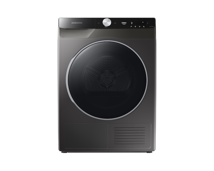 Samsung 9kg Front Load HeatPump Dryer, 5 Ticks - Inox (DV90T8240SX/SP)