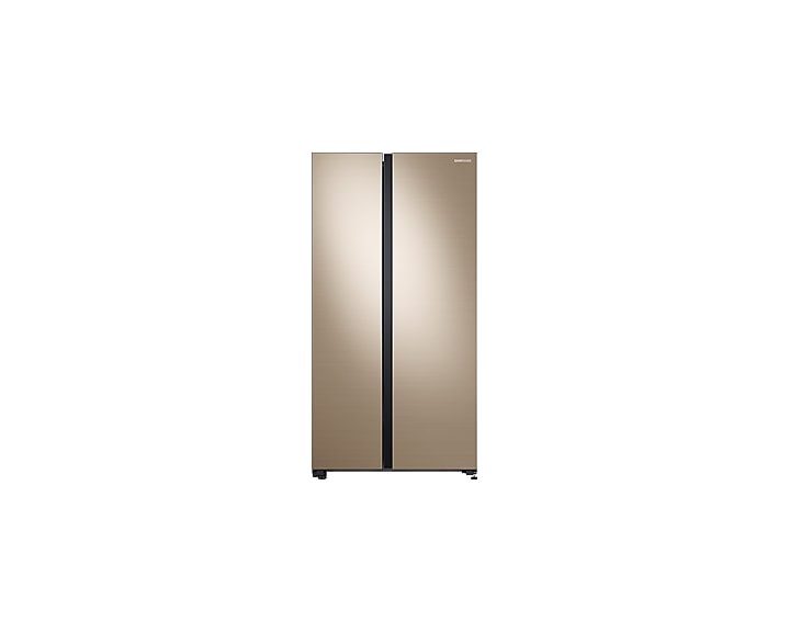 Samsung 647L Side-by-Side Refrigerator SpaceMax™, 3 Ticks | RS62R5006F8/SS - Gentle Gold