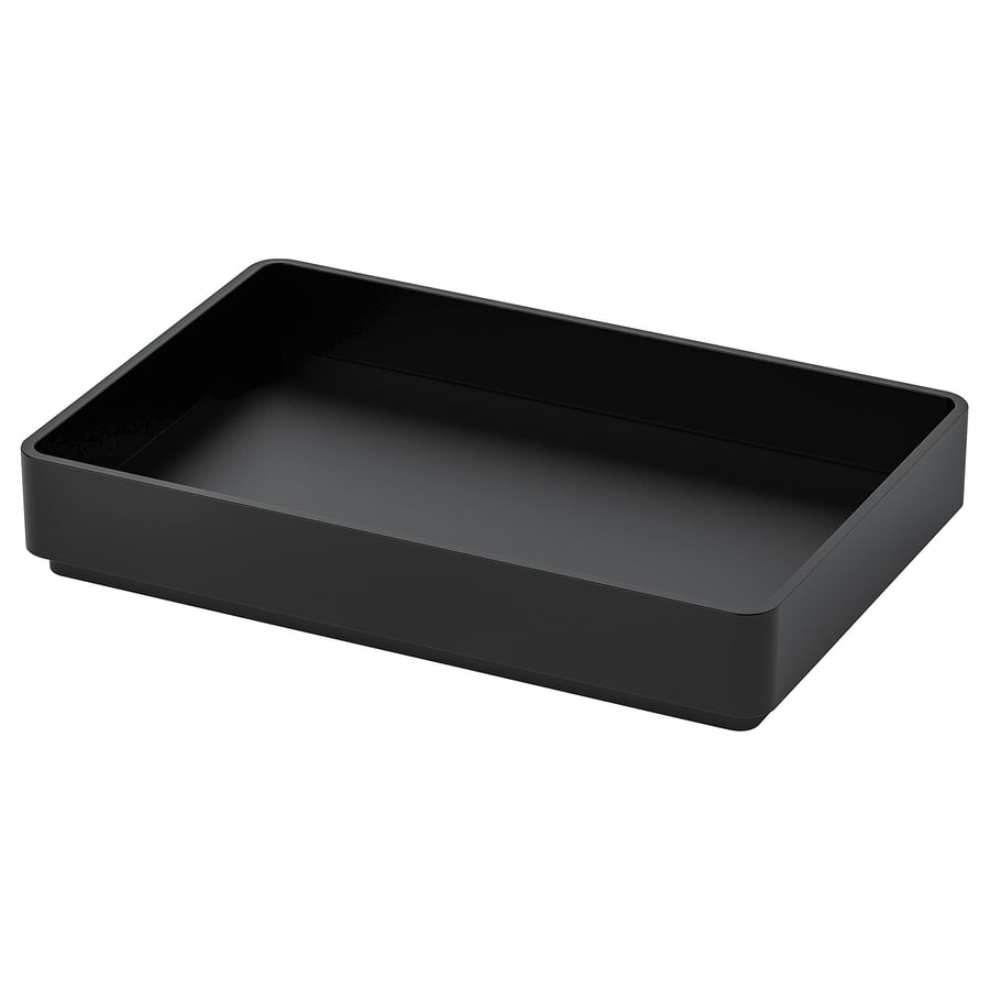 SKOGSVIKEN Tray - Black, 10x15 cm
