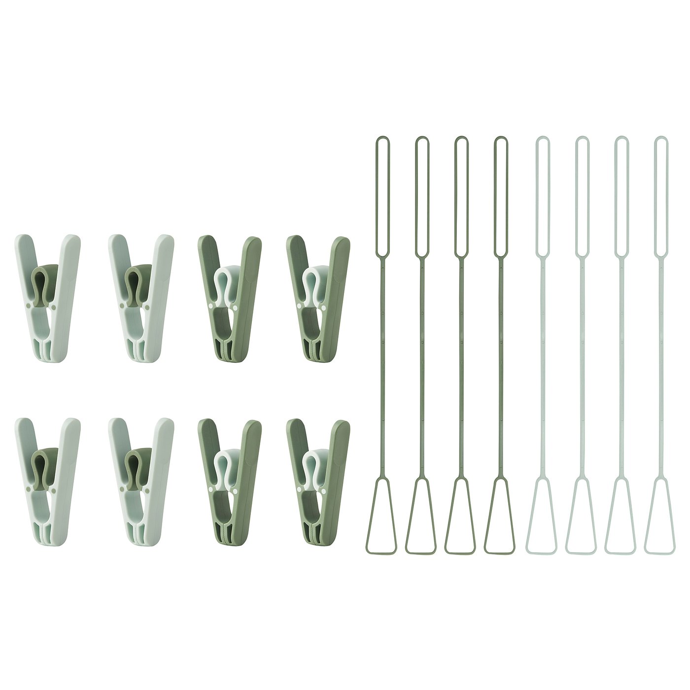 SLIBB Hanging Clothes Peg, green, 8 pieces