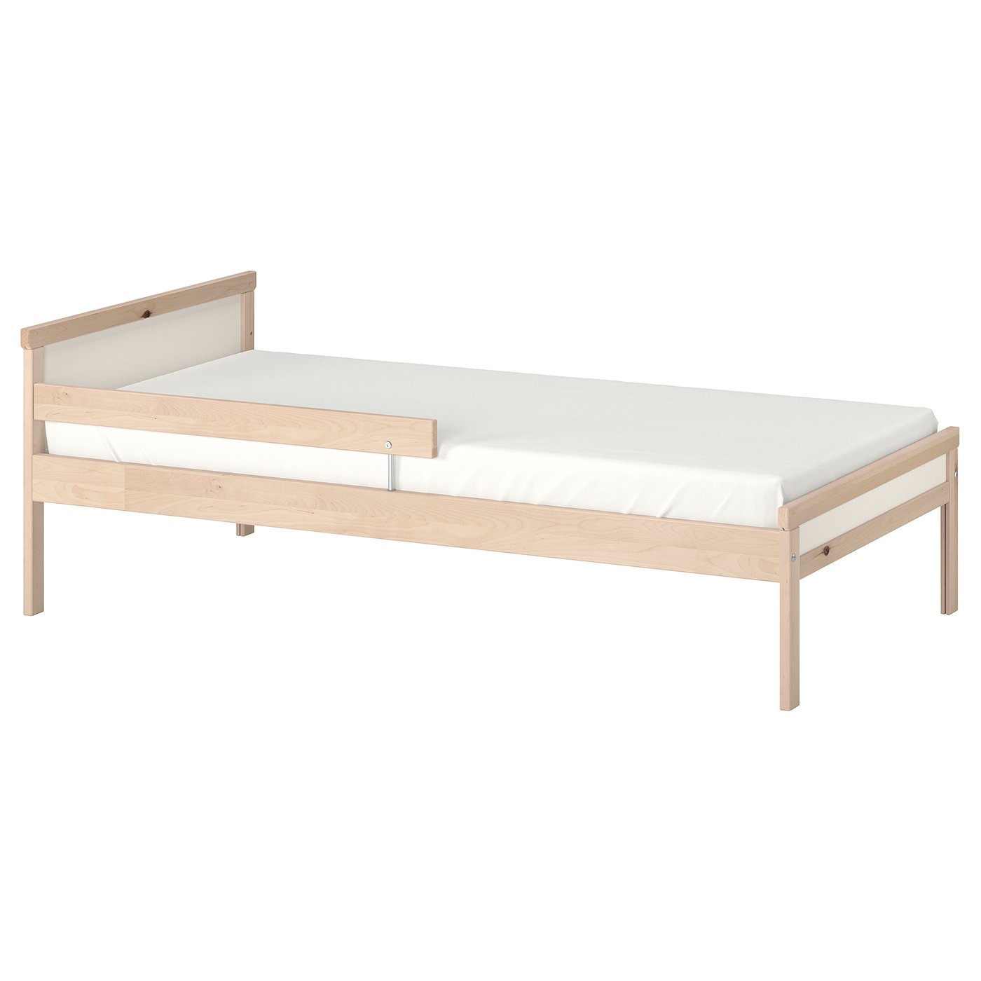 SNIGLAR Bed Frame with Slatted Bed Base - Birch, 70x160 cm