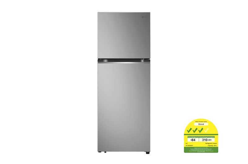 LG 335L Top Freezer Refrigerator with Smart Inverter Compressor™ in Prime Silver - GT-B3303PY