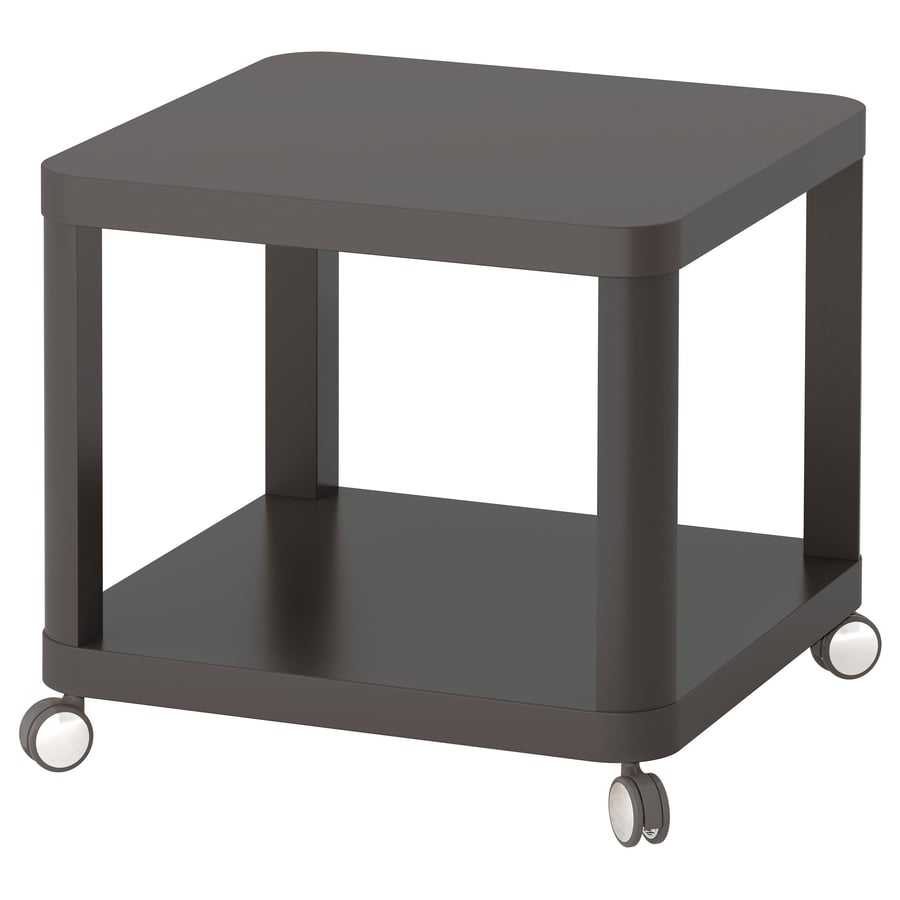 TINGBY Side table on castors, grey, 50x50 cm