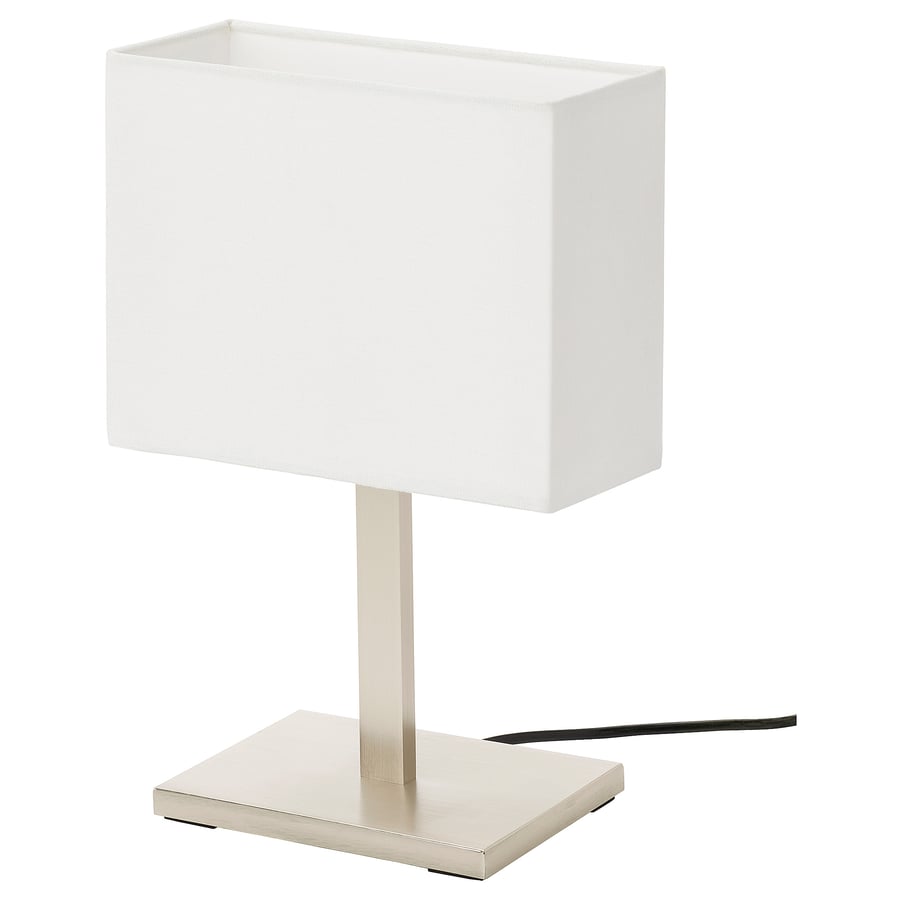 TOMELILLA Table Lamp - Nickel-plated/White, 36 cm