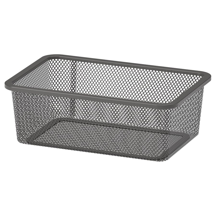 TROFAST Mesh Storage Box - Dark Grey, 20x30x10 cm