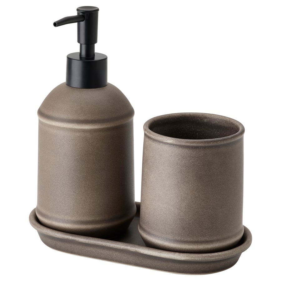 TVÅLSJÖN 3-piece bathroom set - Grey