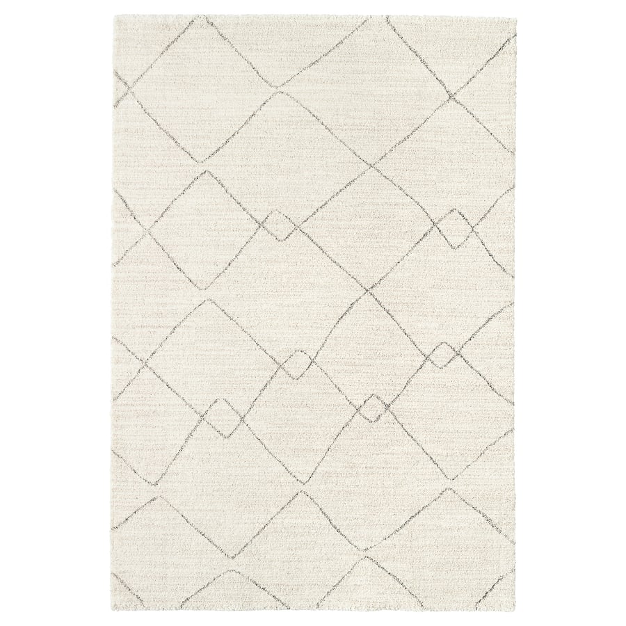 TVERSTED Rug, low pile, beige, 133x195 cm