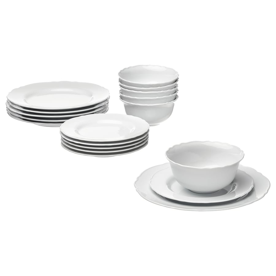 UPPLAGA 18-piece service, white