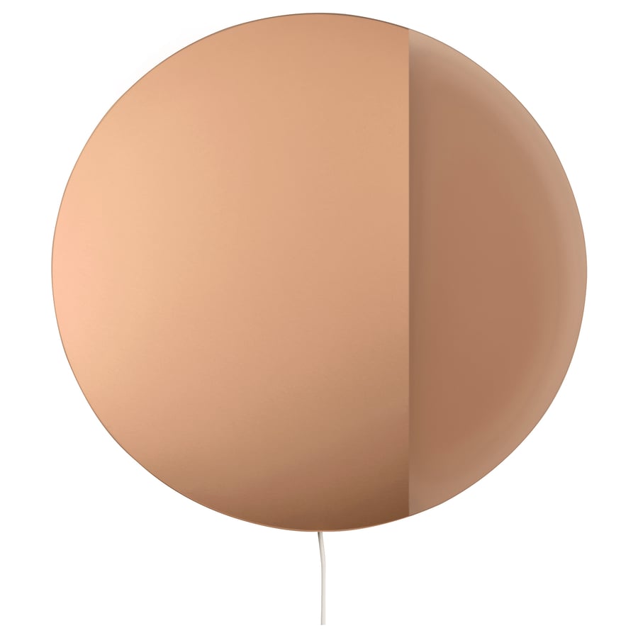VARMBLIXT LED Wall/Mirror Lamp - Dimmable, Bronze-Colour, Round