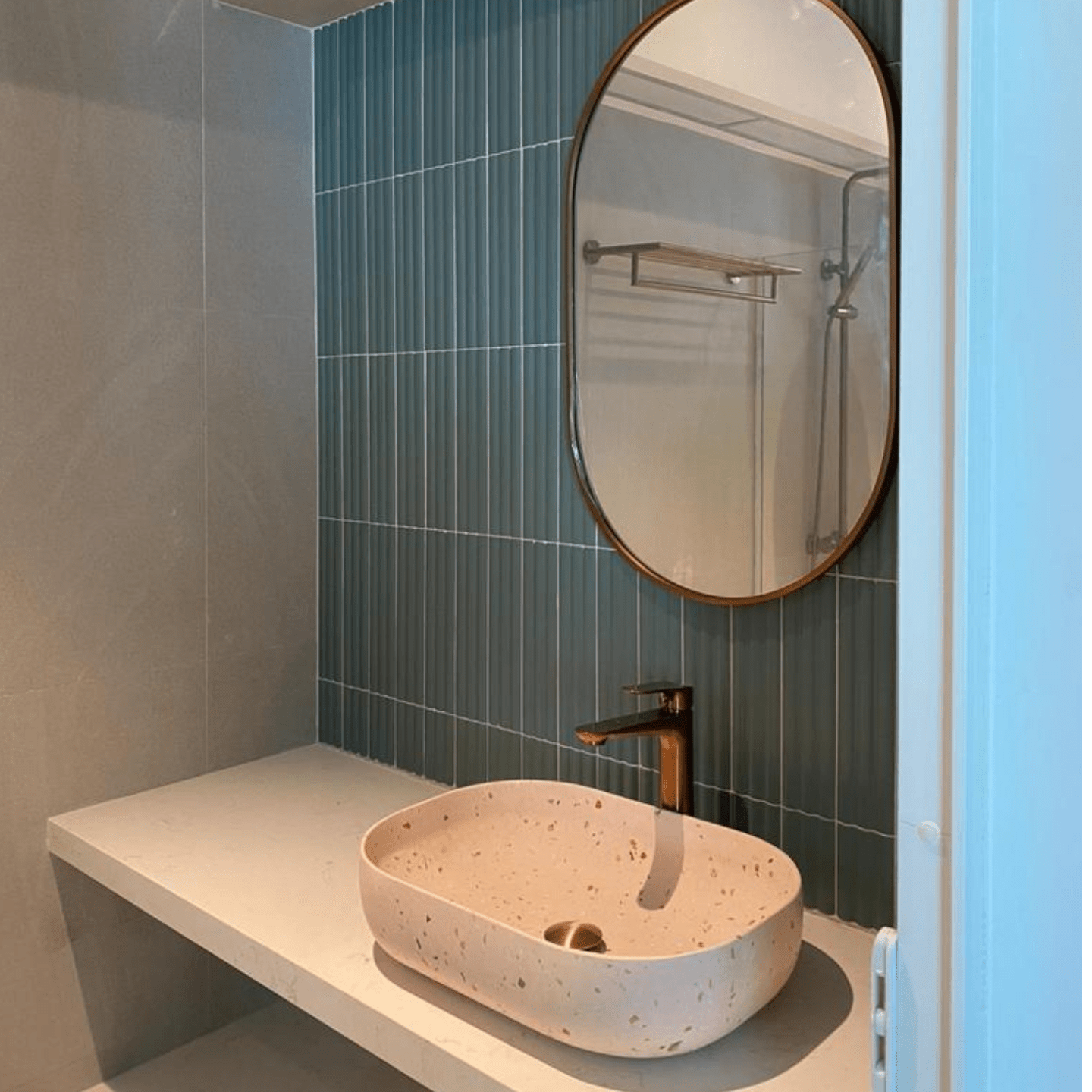 BE Frameless Oval LED Mirror 80x50cm