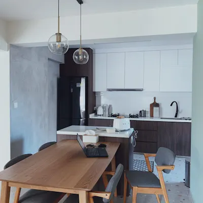 Customer home photo 5: Dark woody tones made better with natural light 🏠