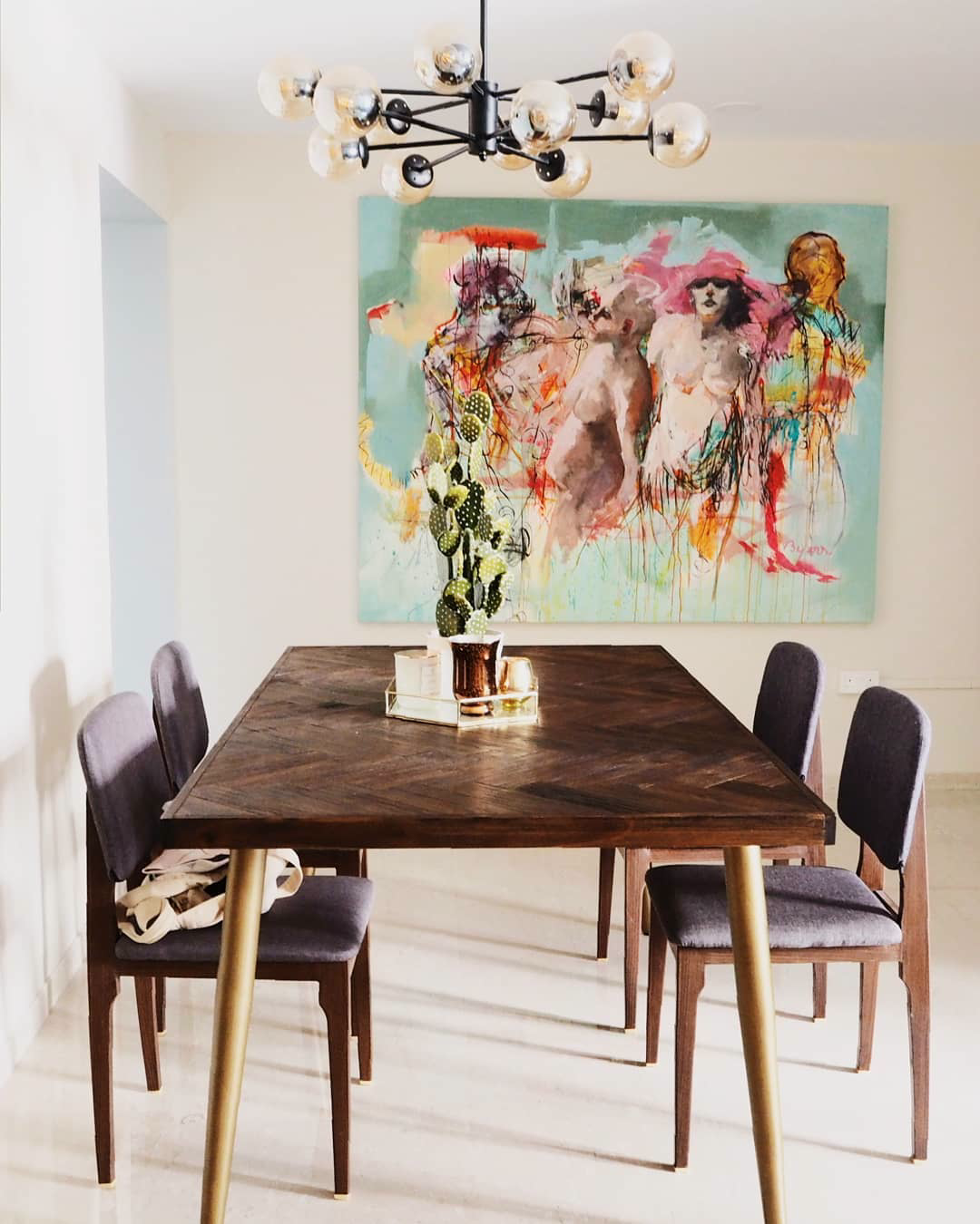 Customer home photo 8: From plain to perfect: Adding a painting elevated our dining space