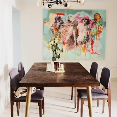 Customer home photo 8: From plain to perfect: Adding a painting elevated our dining space