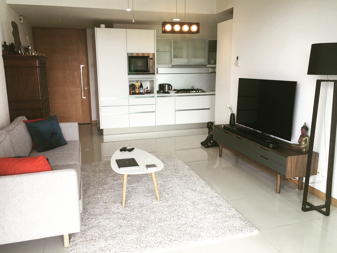 Customer home photo 2: Clean aesthetics for our tiny living room