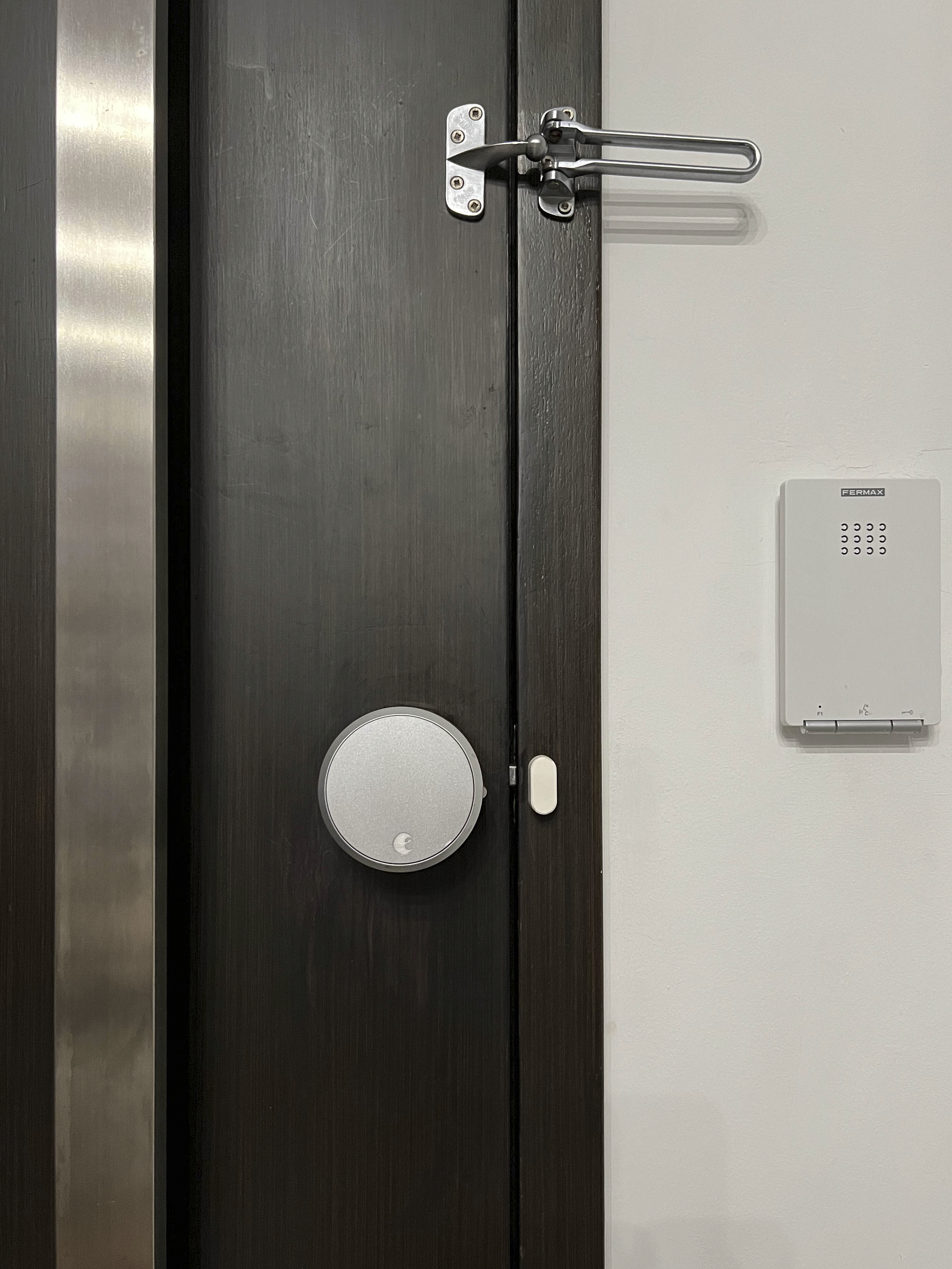 Our Smart Apartment That Might Be Smarter Than Us - Smart door lock, intercom system, modern door, metallic door handle