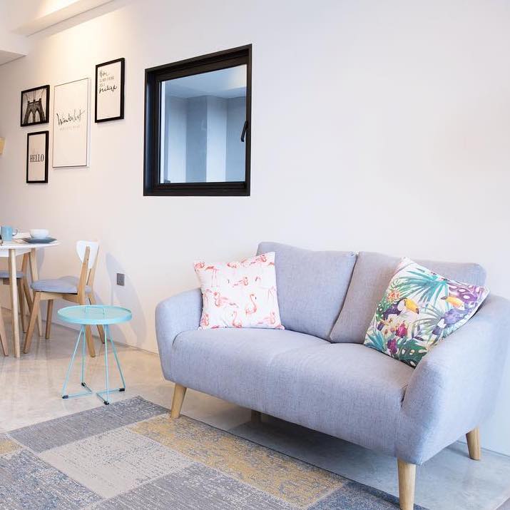 Customer home photo 11: Elevated our sofa with printed cushions! Viola!