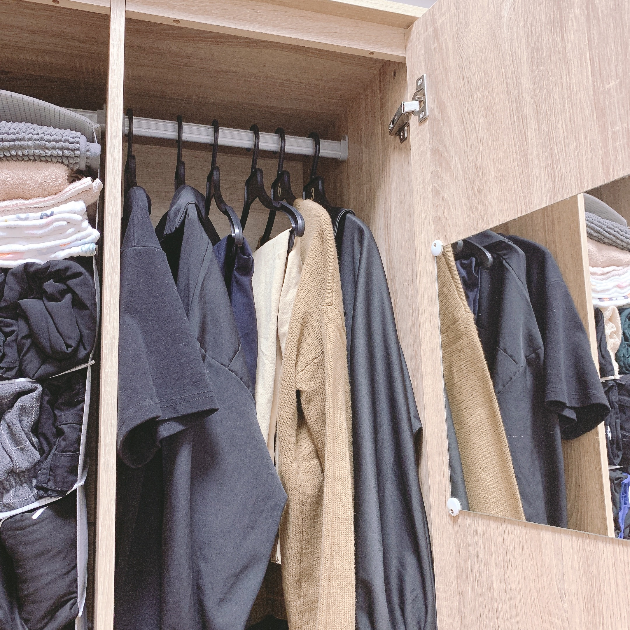 K-pop, Anime, Harry Potter - The Room that Has It All - Organized wardrobe, neatly arranged clothes, clothes hangers, black