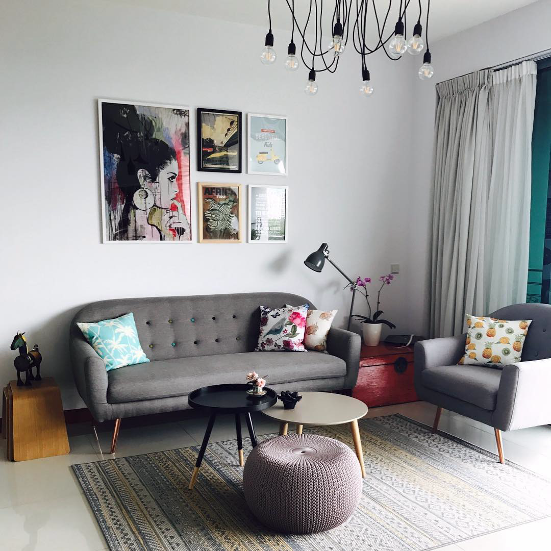 Customer home photo 2: Eclectic living room filled with travel finds