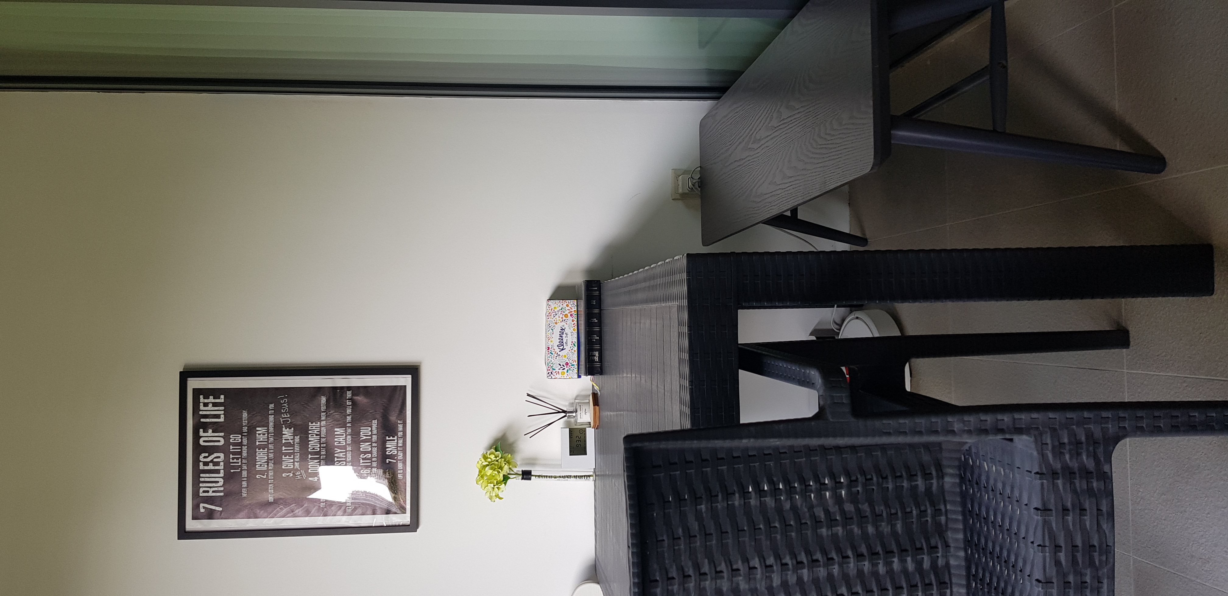 Customer home photo 2: Simplistic set-up with all that we need