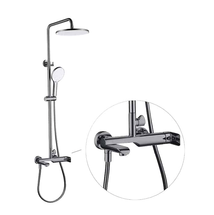  PRS-1107.88GM Rain Shower Set - Brass Gun Metal