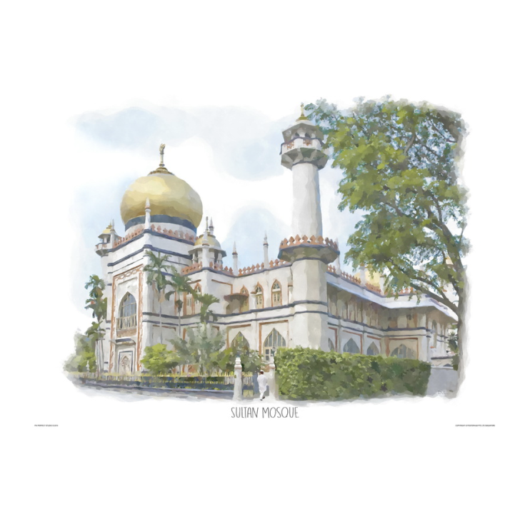 Sultan Mosque Art Print