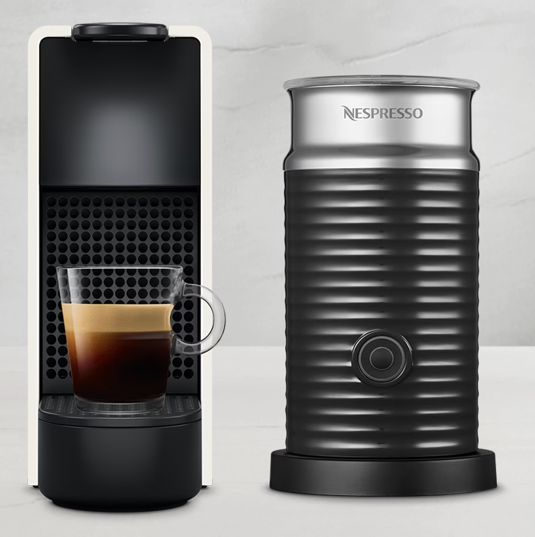 Essenza Mini & Aeroccino Bundle - Pure White