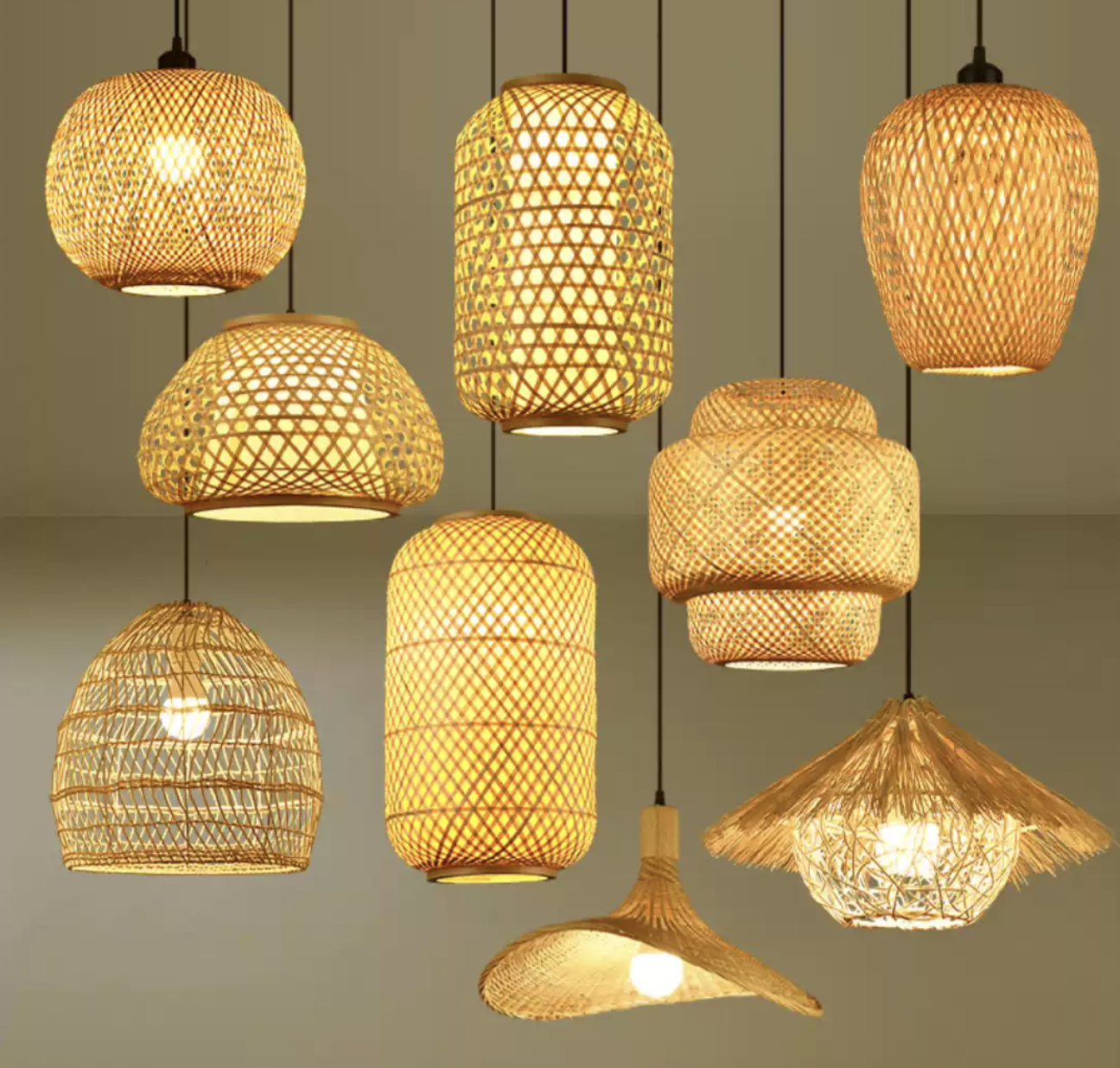 Japanese Inspired Rattan Lamp