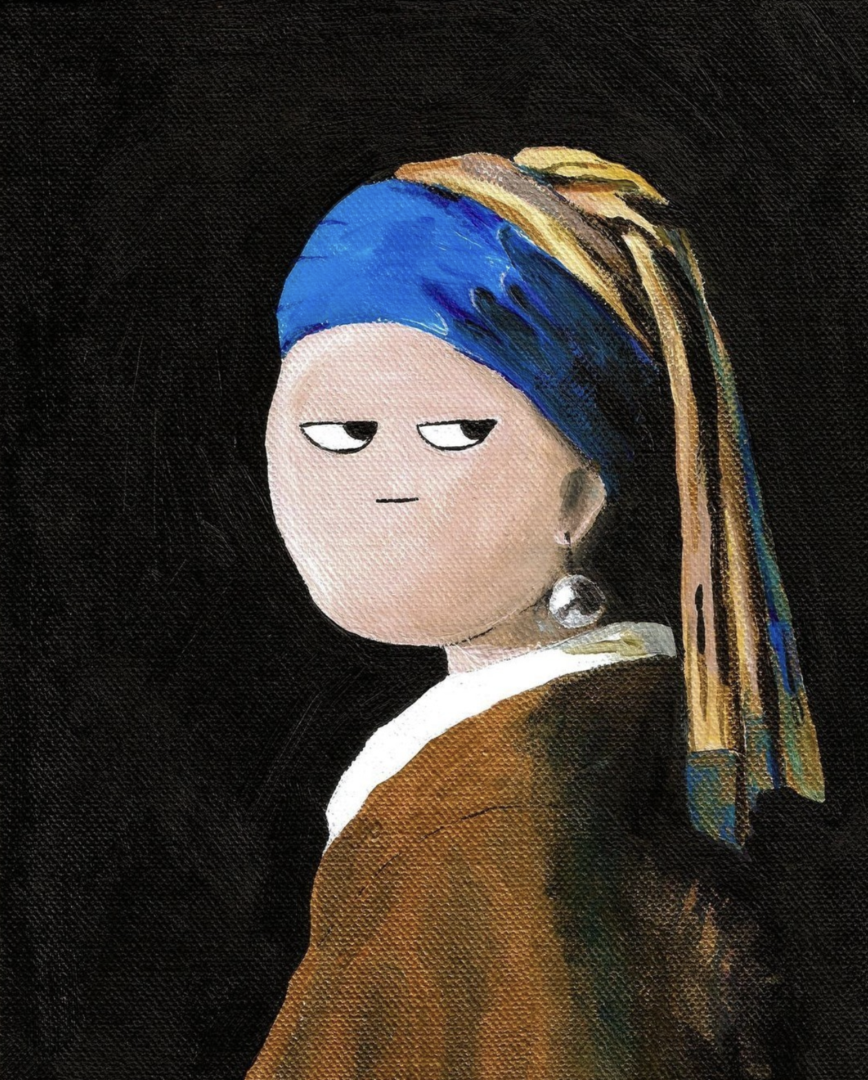 Meme With A Pearl Earring Art Print