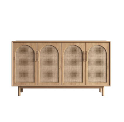 Rattan Door Storage Cabinet