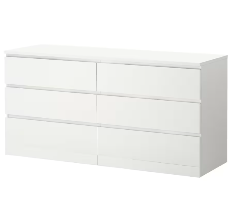 MALM Chest of 6 drawers - White