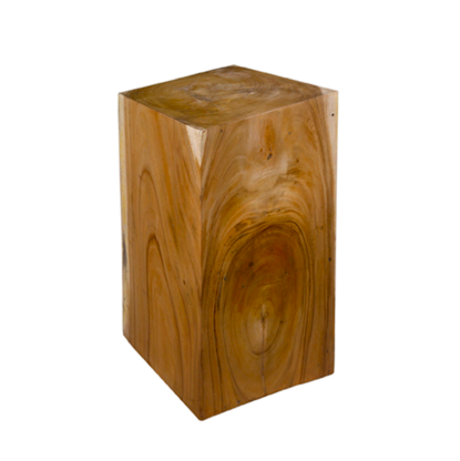 Wood Block Side Table