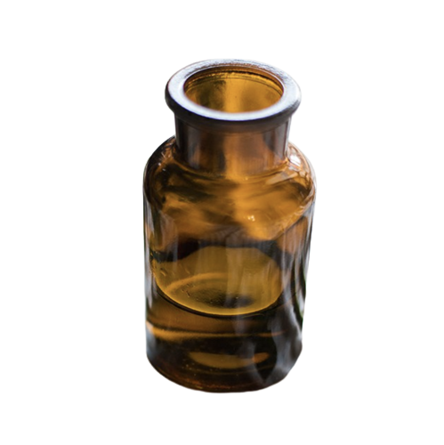 Rustic Brown Glass Flower Vase