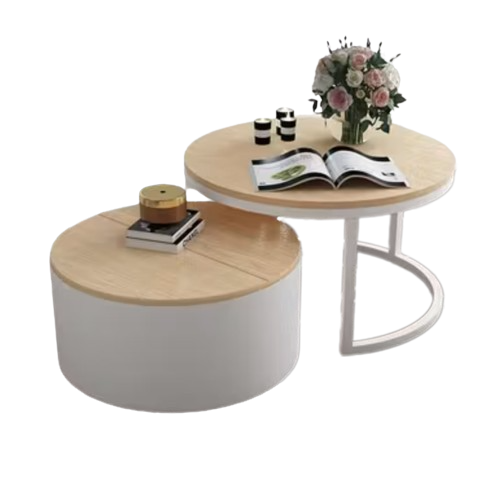 Round Storage Coffee Table