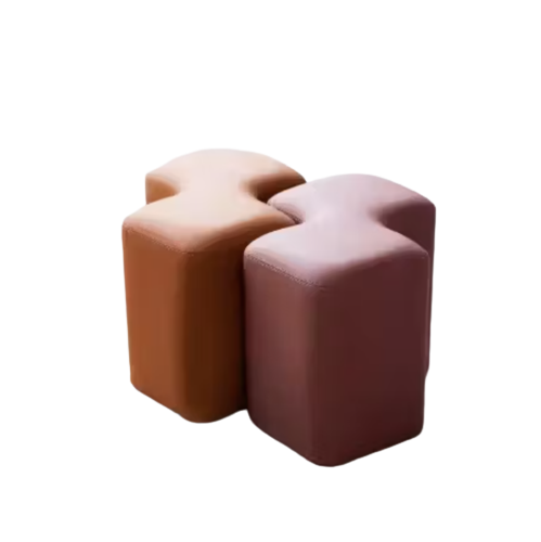 Leather Entryway Stool 