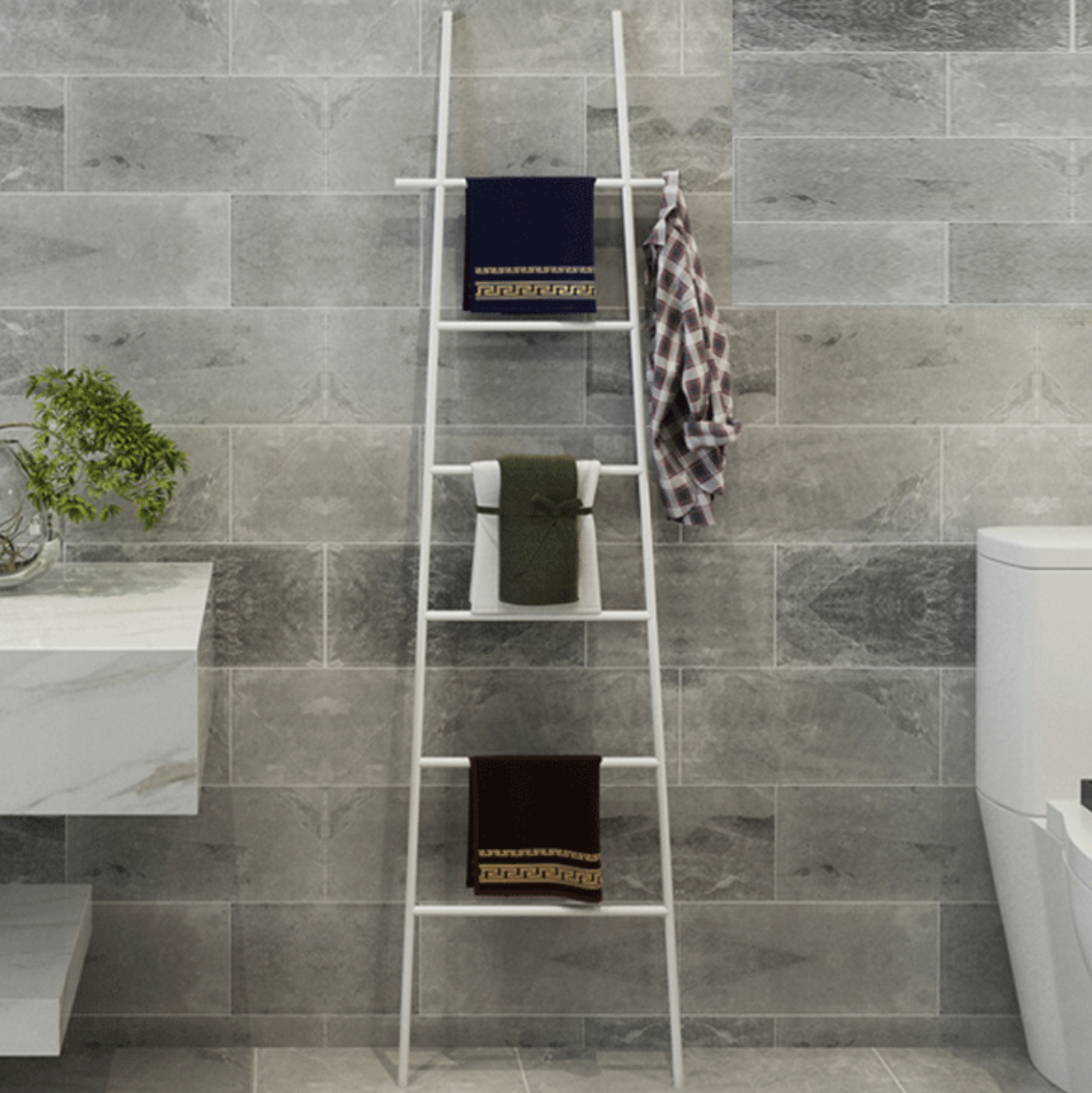 Bathroom Ladder Rack