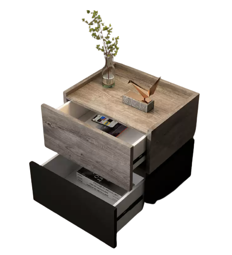Dual Colour Bedside Table