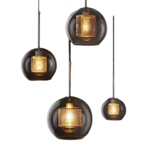 Glass Globe Lights - Brass