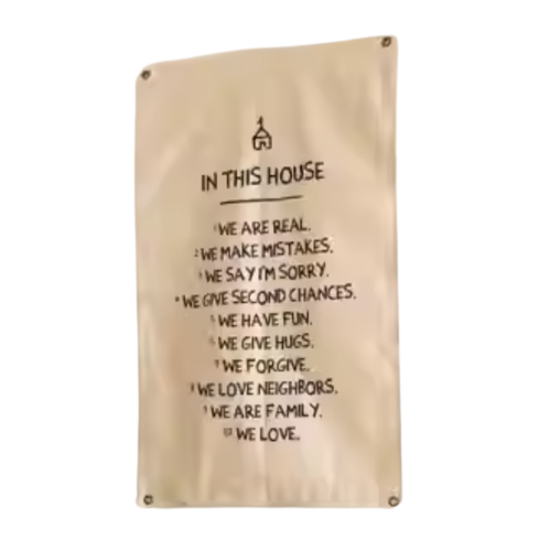 In This House Linen Fabric Poster