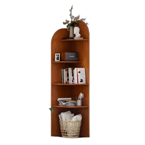 Curved Corner Triangular Storage Shelf