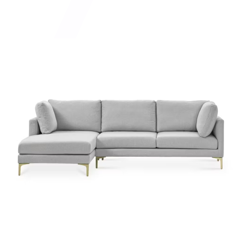 Adams Chaise Sectional Sofa - Dove Grey