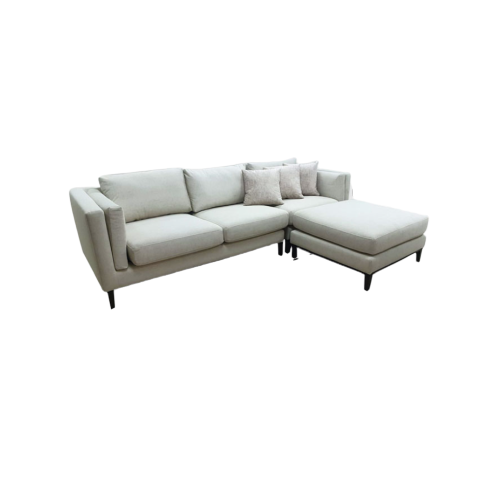 Blysse 3 Seater Full Fabric Sofa With Ottoman