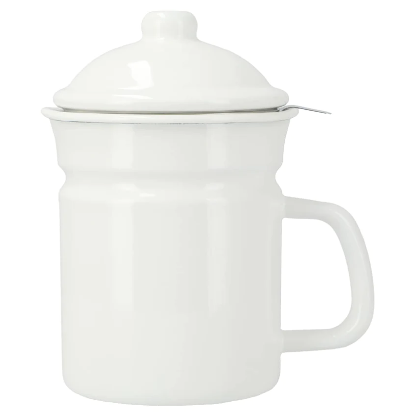 Enamel 1.1L Oil Pot, YF-A-012 WH